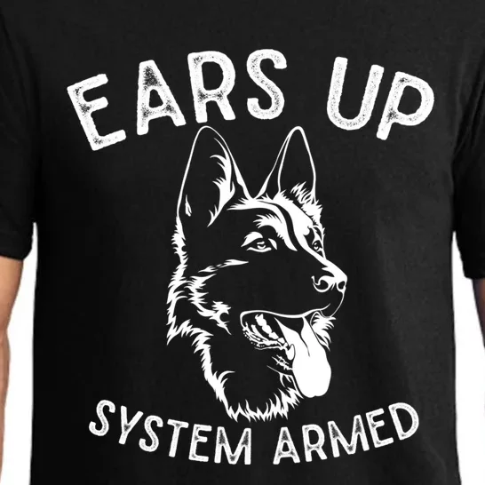 Ears Up System Armed Dog Lover Gift Animal Ger Shepherd Meaningful Gift Pajama Set