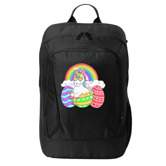 Easter Unicorn With Eggs Happy Easter City Backpack