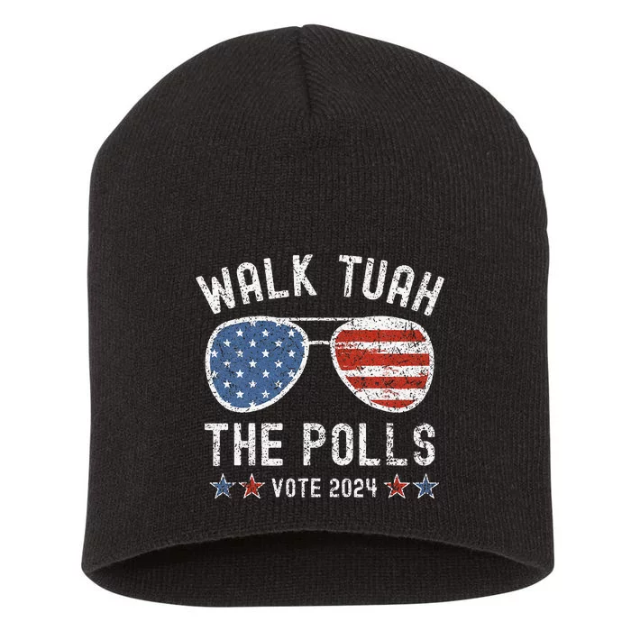 Election Vote 2024 Walk Tuah The Polls Short Acrylic Beanie