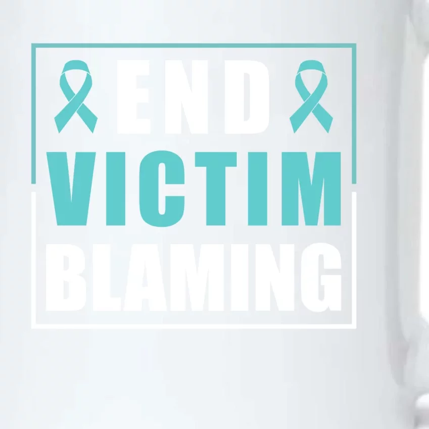 End Victim Blaming Sexual Assault Awareness Ribbon Great Gift Black Color Changing Mug