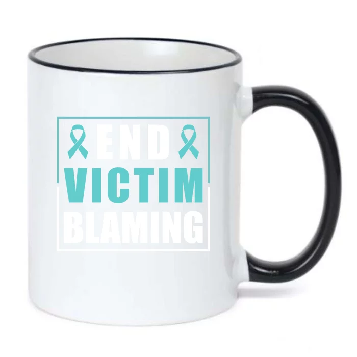 End Victim Blaming Sexual Assault Awareness Ribbon Great Gift Black Color Changing Mug