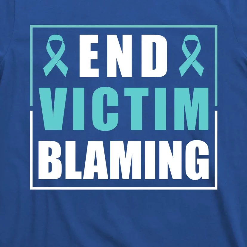 End Victim Blaming Sexual Assault Awareness Ribbon Great Gift T-Shirt