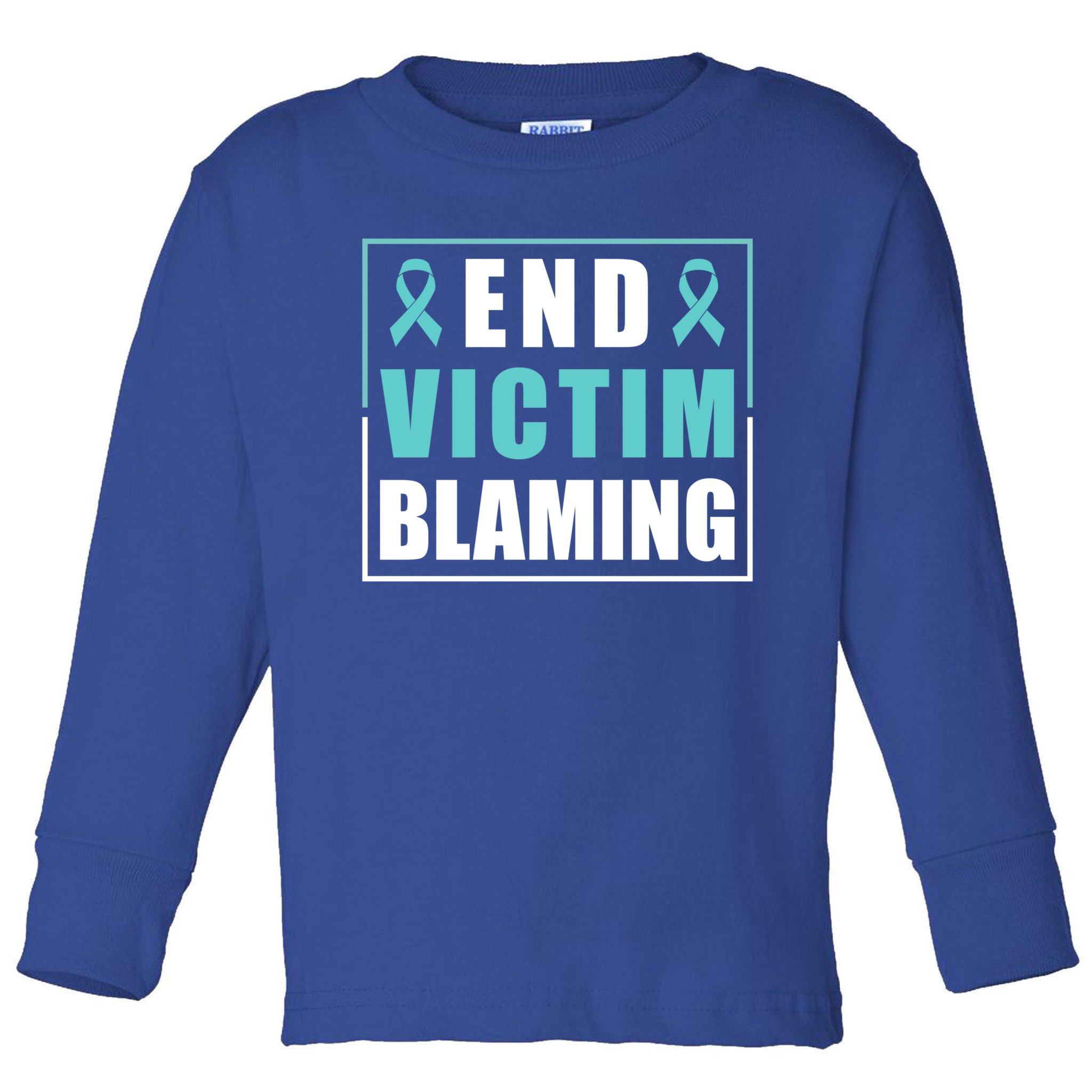 End Victim Blaming Sexual Assault Awareness Ribbon Great T Toddler