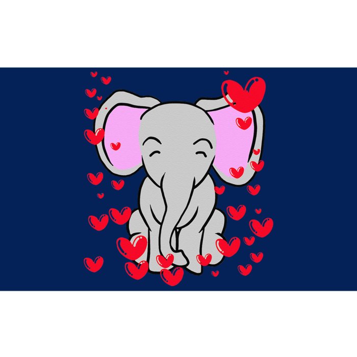 Elephant Valentine's Day Cute Romantic Hearts Cute Bumper Sticker