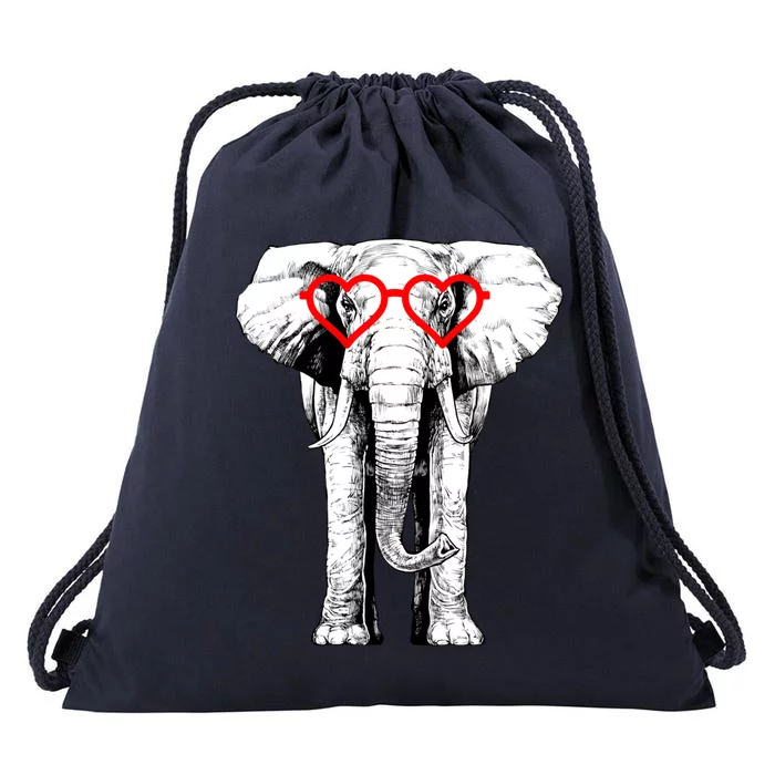 Elephant Valentines Day Animal Lover Gift Drawstring Bag