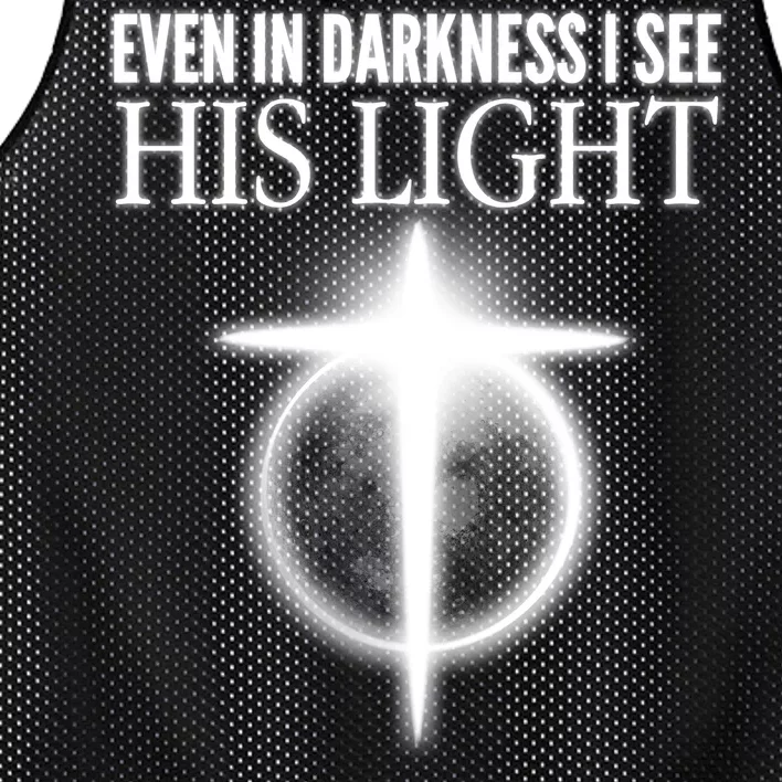 Even In Darkness I See His Light Mesh Reversible Basketball Jersey Tank