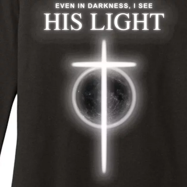 Even In The Darkness I See His Light Jesus Christian Womens CVC Long Sleeve Shirt