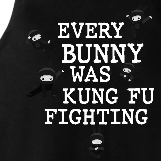 Every Bunny Was Kung Fu Fighting Ladies Tri-Blend Wicking Tank