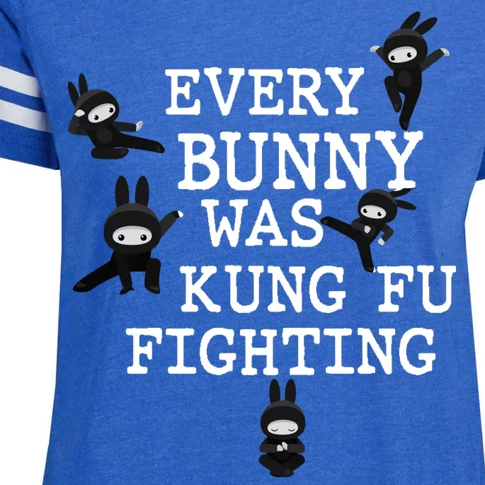 Every Bunny Was Kung Fu Fighting Enza Ladies Jersey Football T-Shirt