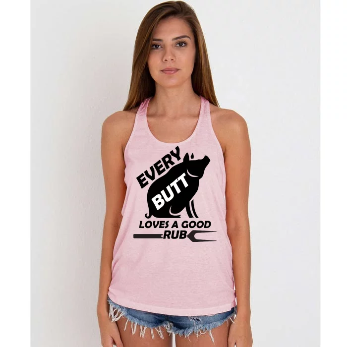 Every Butt Needs A Good Rub Women's Knotted Racerback Tank