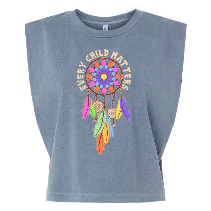 Every Child Matters Colorful Dream Catcher Garment-Dyed Women's Muscle Tee