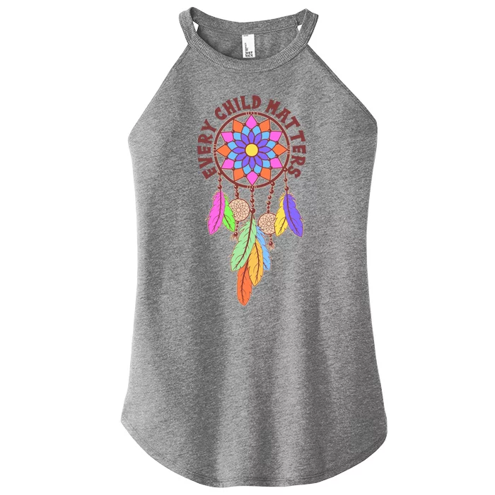 Every Child Matters Colorful Dream Catcher Women’s Perfect Tri Rocker Tank