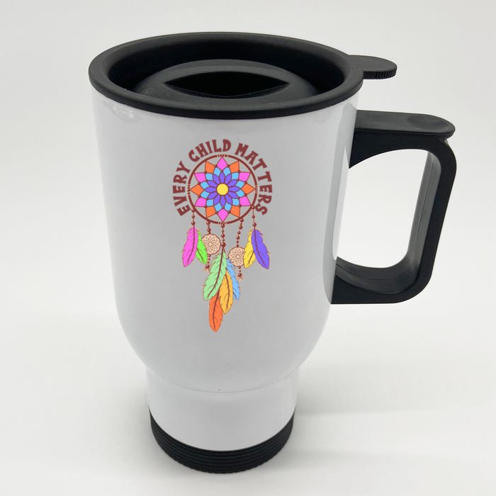 Every Child Matters Colorful Dream Catcher Front & Back Stainless Steel Travel Mug