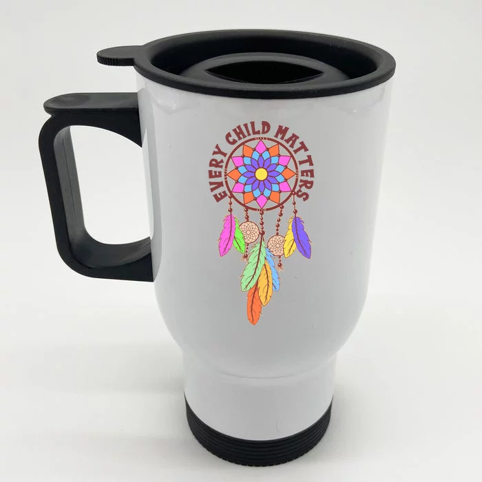 Every Child Matters Colorful Dream Catcher Front & Back Stainless Steel Travel Mug