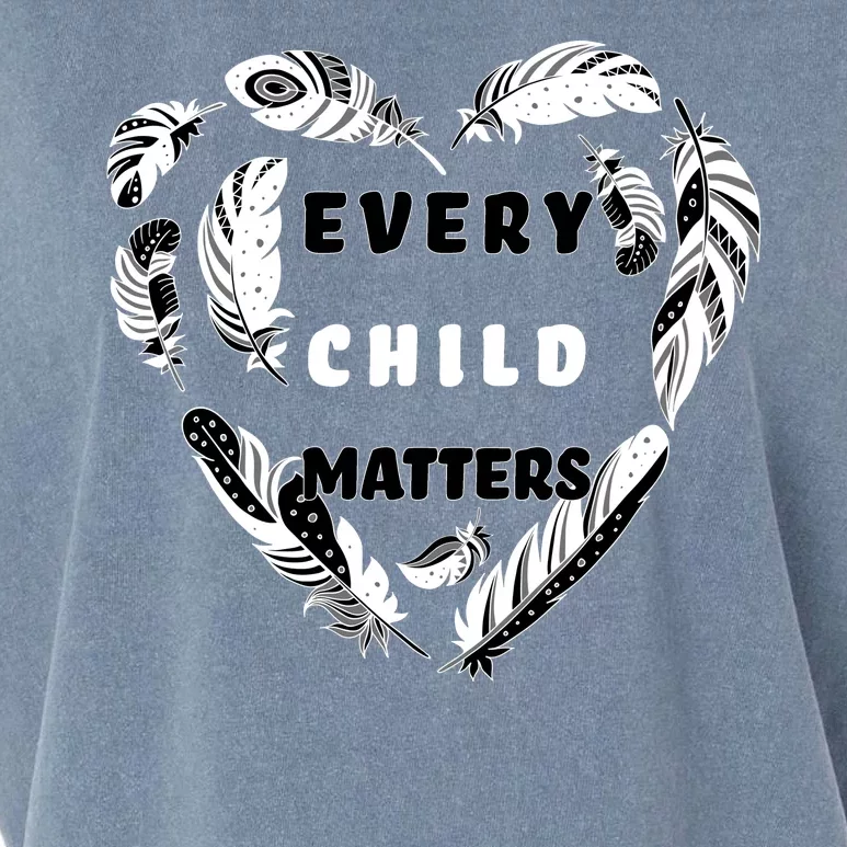 Every Child Matters Feather Heart Garment-Dyed Women's Muscle Tee