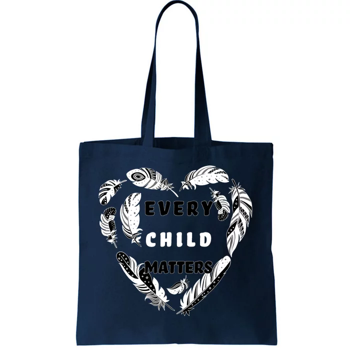 Every Child Matters Feather Heart Tote Bag