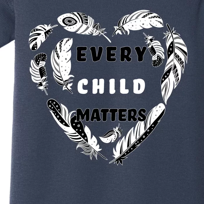 Every Child Matters Feather Heart Baby Bodysuit