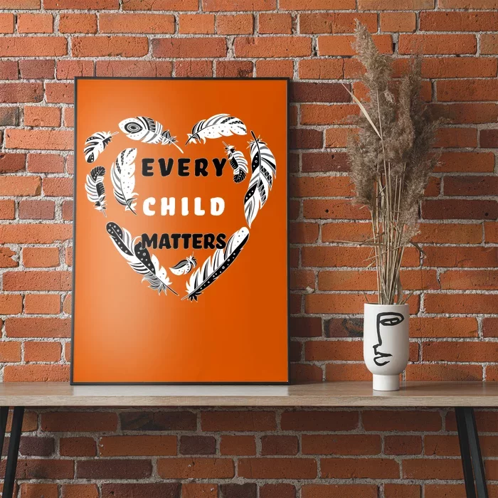 Every Child Matters Feather Heart Poster