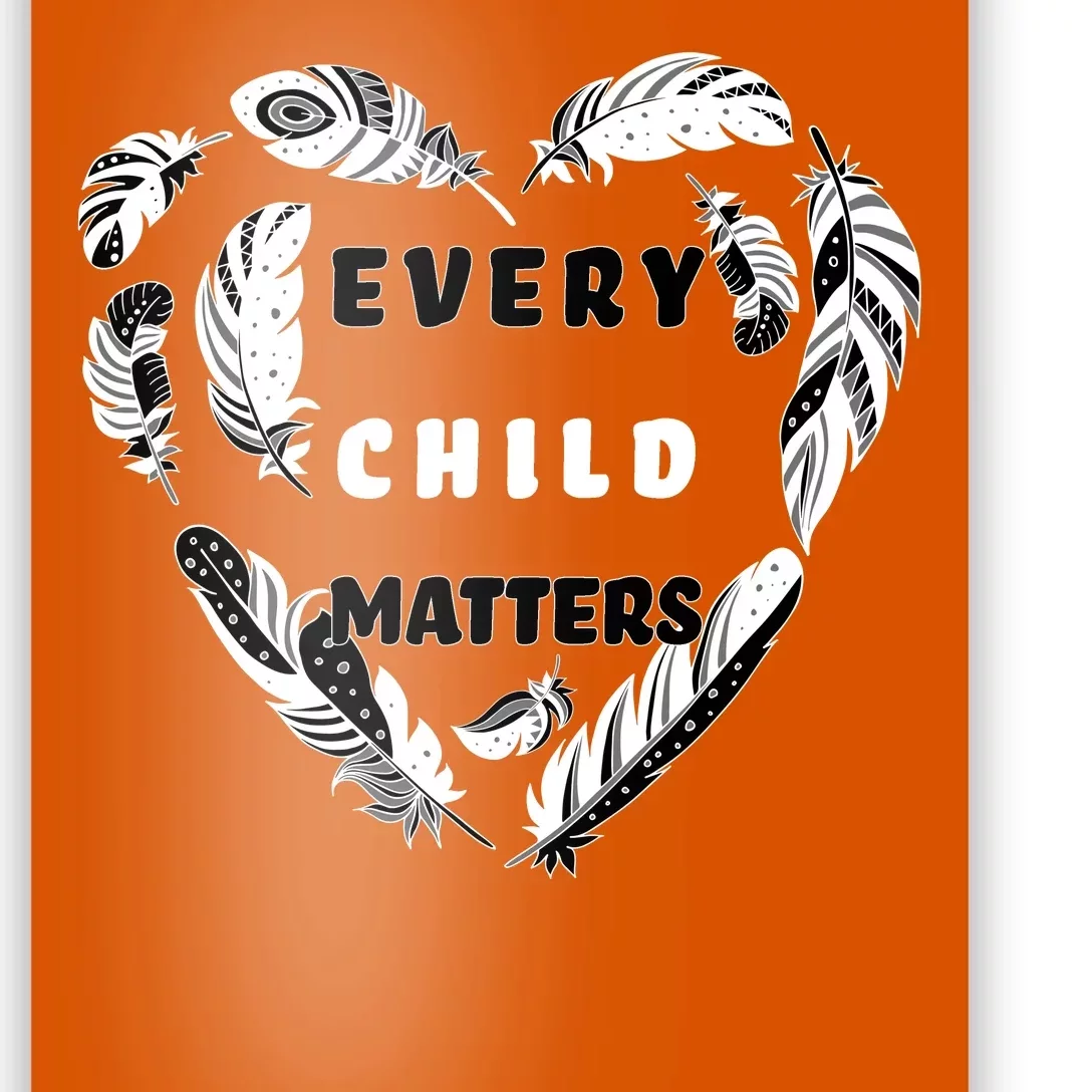 Every Child Matters Feather Heart Poster