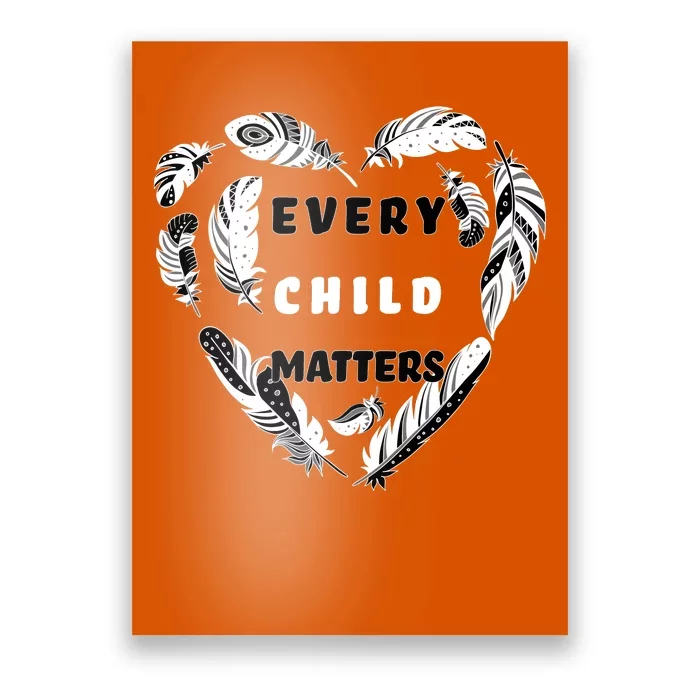 Every Child Matters Feather Heart Poster