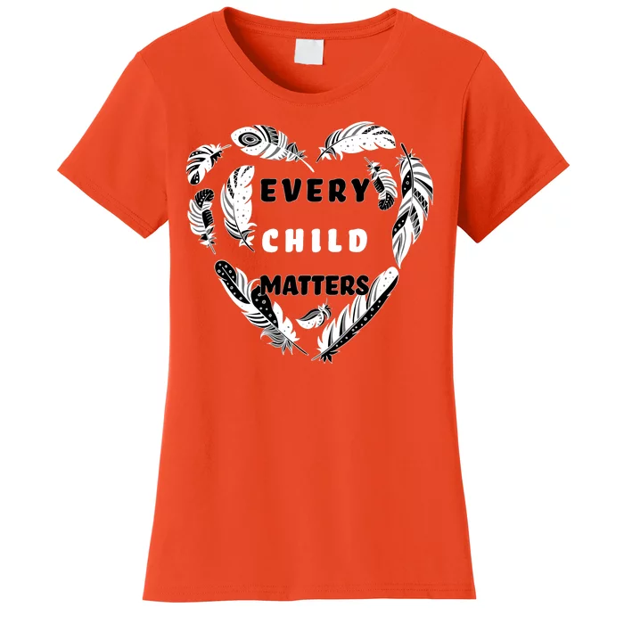 Every Child Matters Feather Heart Women's T-Shirt