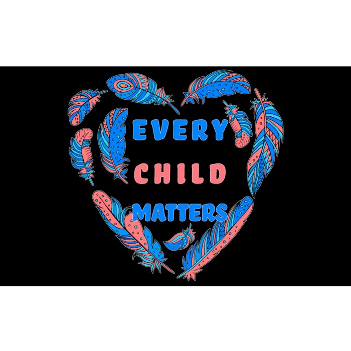 Every Child Matters Feather Heart Colorful Bumper Sticker