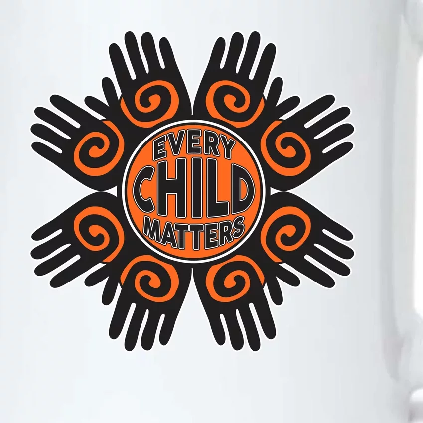 Every Child Matters Native American Hand Pattern Black Color Changing Mug