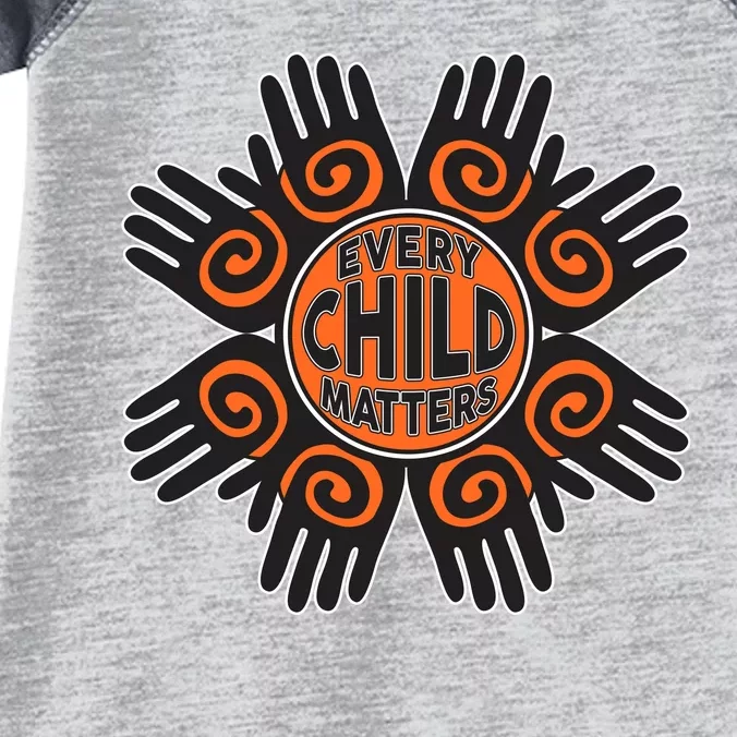 Every Child Matters Native American Hand Pattern Infant Baby Jersey Bodysuit