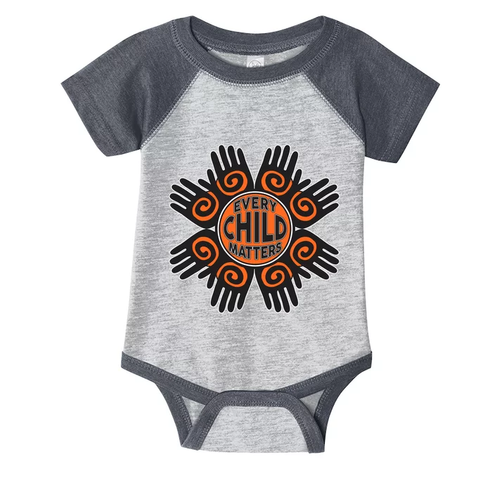 Every Child Matters Native American Hand Pattern Infant Baby Jersey Bodysuit