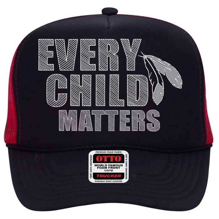 Every Child Matters Sketchy Pattern High Crown Mesh Trucker Hat