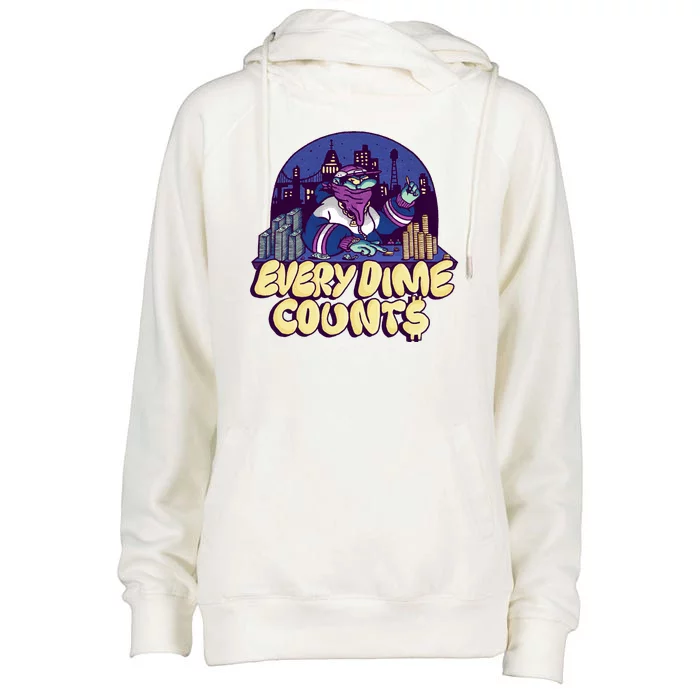 Every Dime Counts Womens Funnel Neck Pullover Hood