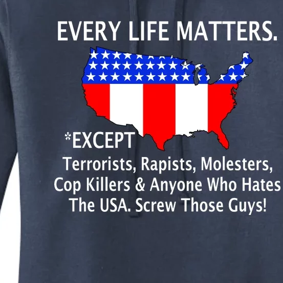 Every Life Maters Except Women's Pullover Hoodie