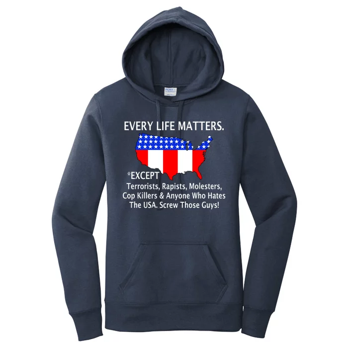 Every Life Maters Except Women's Pullover Hoodie