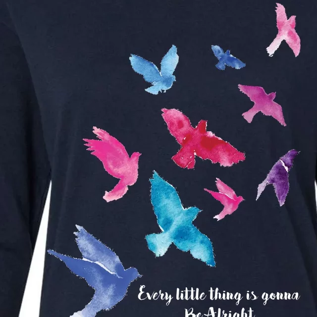 Every Little Thing Is Gonna Be Alright Womens Cotton Relaxed Long Sleeve T-Shirt