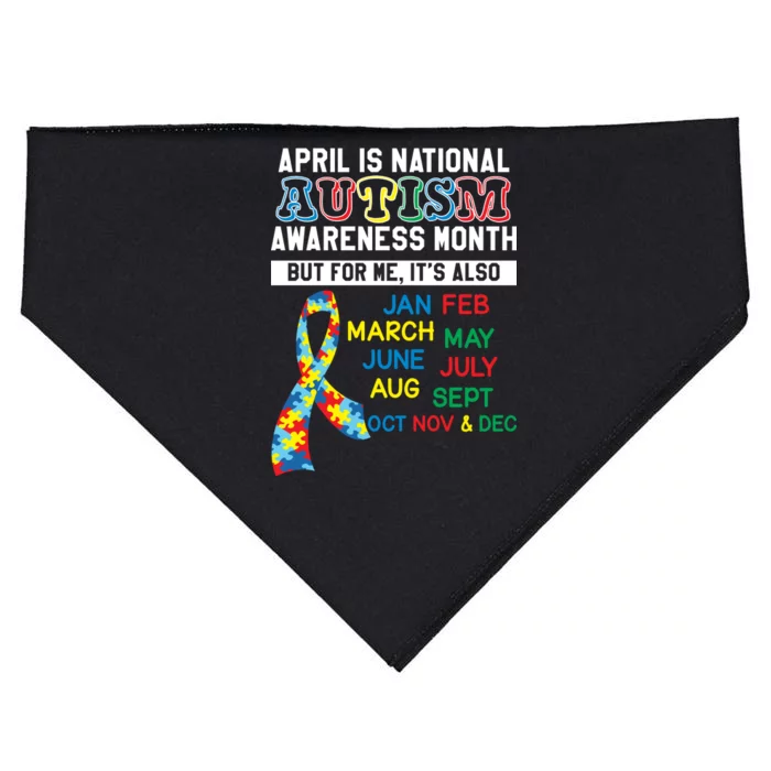 Every Month Is Autism Month USA-Made Doggie Bandana