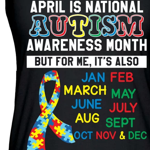 Every Month Is Autism Month Ladies Essential Flowy Tank