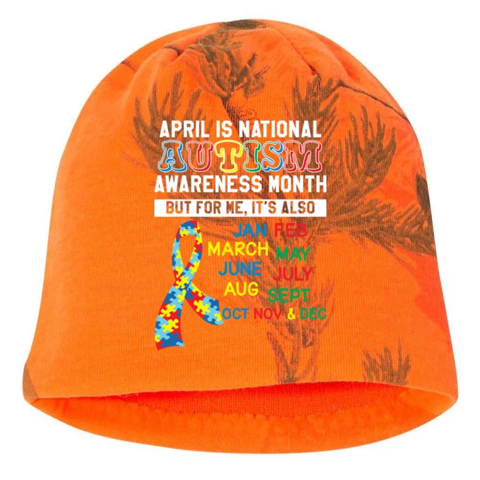 Every Month Is Autism Month Kati - Camo Knit Beanie