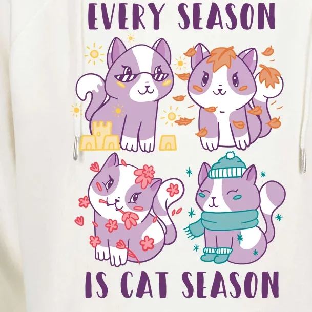 Every Season Is Cat Season Womens Funnel Neck Pullover Hood