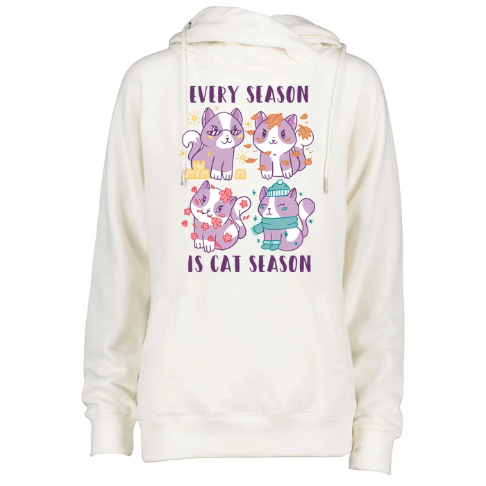 Every Season Is Cat Season Womens Funnel Neck Pullover Hood