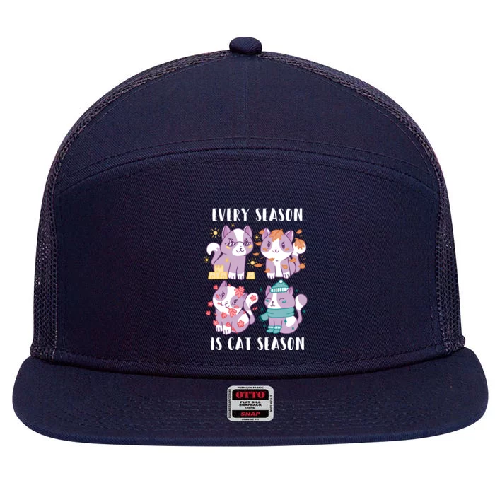 Every Season Is Cat Season 7 Panel Mesh Trucker Snapback Hat