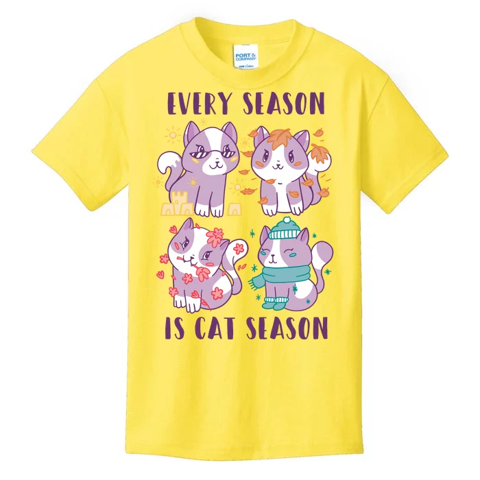 Every Season Is Cat Season Kids T-Shirt