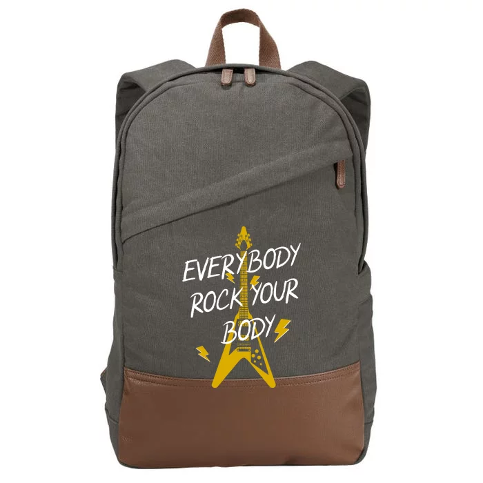 Everybody Rock Your Body Cotton Canvas Backpack