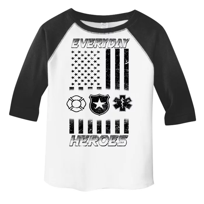 Everyday Heroes Firefighters  EMT Police Toddler Fine Jersey T-Shirt