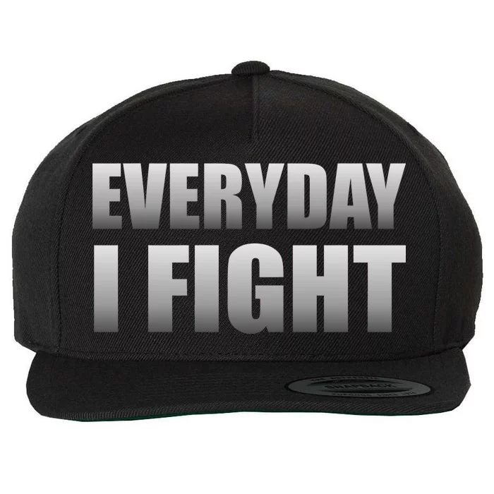 Everyday I Fight Cancer Tribute Wool Snapback Cap