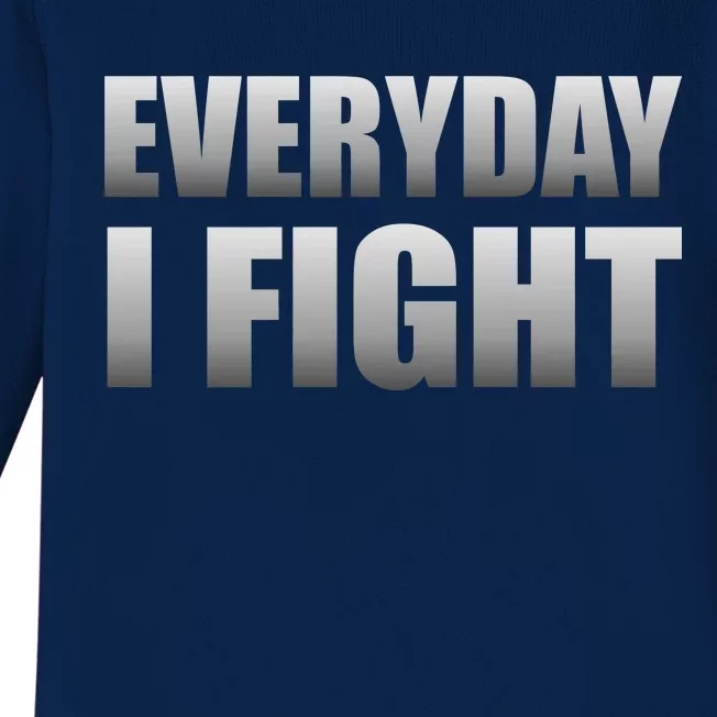 Everyday I Fight Cancer Tribute Baby Long Sleeve Bodysuit