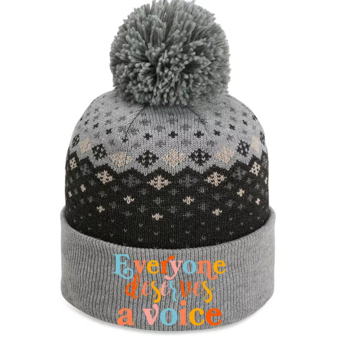 Everyone Deserves A Voice The Baniff Cuffed Pom Beanie