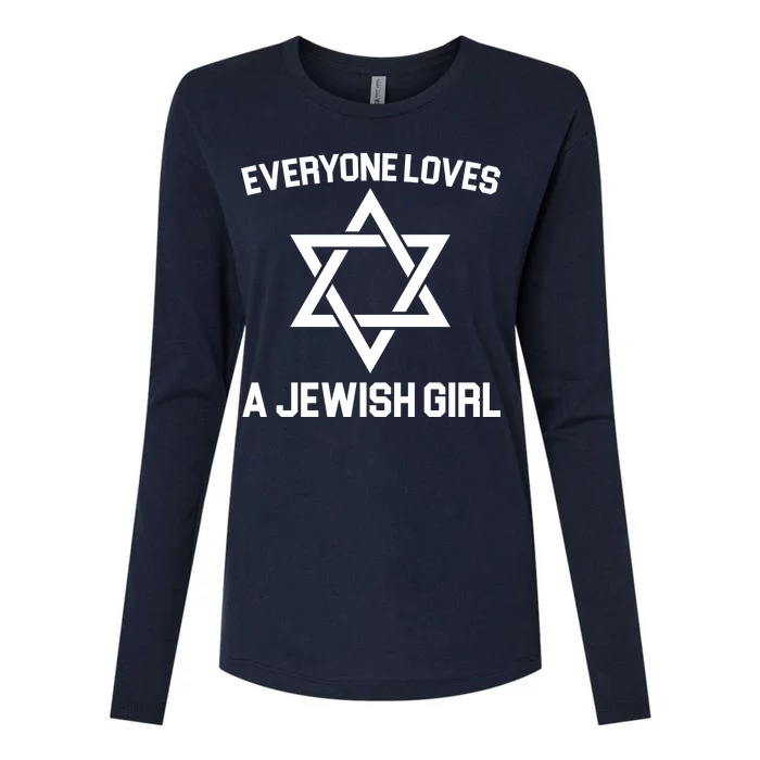 Everyone Loves a Jewish Girl Womens Cotton Relaxed Long Sleeve T-Shirt