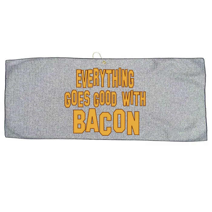 Everything Goes Good With Bacon Large Microfiber Waffle Golf Towel