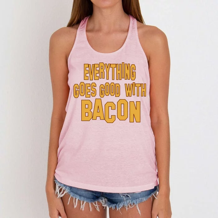 Everything Goes Good With Bacon Women's Knotted Racerback Tank