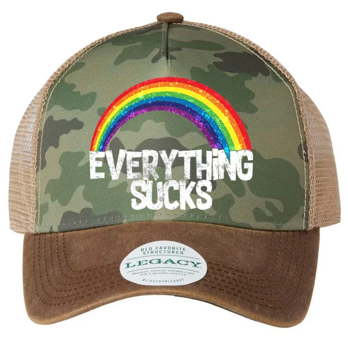 Everything Sucks Rainbow Legacy Tie Dye Trucker Hat